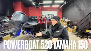 Лодка Powerboat 520 + Yamaha F150 2024г со встроенной гидравликой. Ротатор Smart Vision Pro