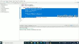 Reverse String and Convert String to Character in #Java #StringBuffer #Scanner