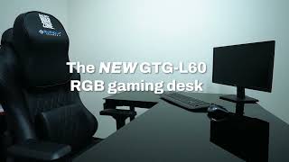 Elevate Your Gaming Experience | Eureka Ergonomic GTG-L60 RGB L Shape Glass Desk