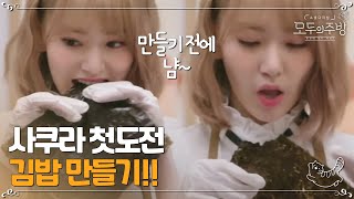 사쿠라의 첫 김밥 도전! 금강산도 식후경인데 김먼저 먹어볼래요~ㅣ#모두의주방 EP6-10