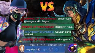 ALDOUS THINKS HE WAS TARGETED BECAUSE OF HIS EXPENSIVE SKIN | TOP GLOBAL NATALIA GAMEPLAY - MLBB