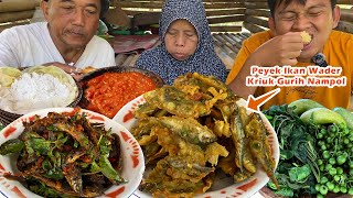 Peyek Wader Pake Sambal Terasi GURIH KRIUK NAMPOL, Perpaduan Yang Gak Pernah Gagal #mukbang