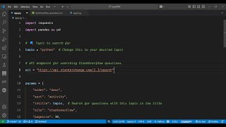 Python 3 StackExchange API to Web Scrape Stackoverflow Questions of Any Topic and Export it in CSV