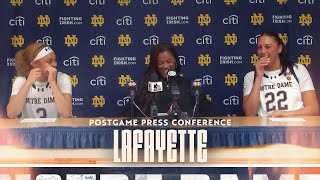 Postgame Press Conference vs Lafayette (12.6.23) | Notre Dame Women's Basketball