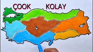 Türkiye bölgeler haritası çizimi kolay