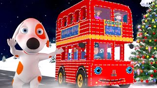 Christmas Wheels On The Bus, Xmas Vehicles & Nursery Rhymes for Kids