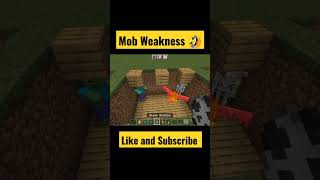 All Mob Weaknesses 😂 Minecraft #shorts