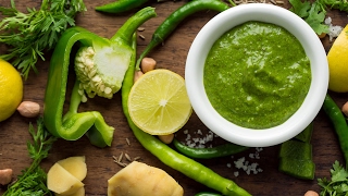 Green Chutney| Tangy Green Chutney| Fresh Green Chutney using Coriander, Capsicum, Yogurt and Lime