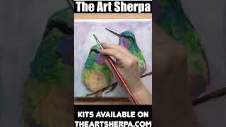 #shorts hummingbird painting in acrylic | The Art Sherpa