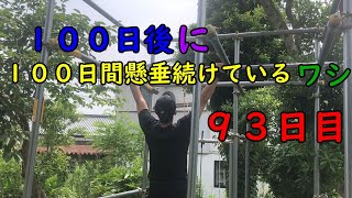 １００日後に１００日間懸垂続けているワシ　９３日目