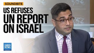 Journalist asks US StateSpox about UN Report on Israel's Genocide on Gaza Claims | Dawn News English