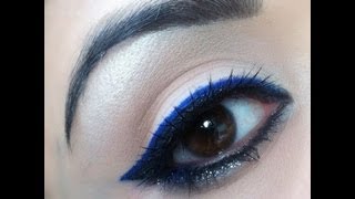 Blue Eyeliner Holiday Makeup