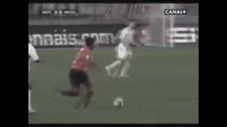 Asamoah Gyan amazing goal stade rennais vs montpellier 2010 (3-0)