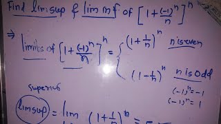 limsup(superior),liminf(inferior) example s