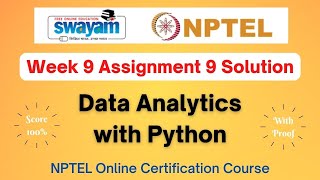 Data Analytics With Python Week 9 Answers 2024 Nptel 2024 Swayam Coding