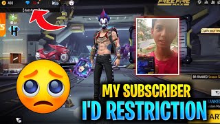 My Subscriber I'd  Diamond Restriction 🥺 | Diamond Restrict No Top Up Player  😭 #shorts #short