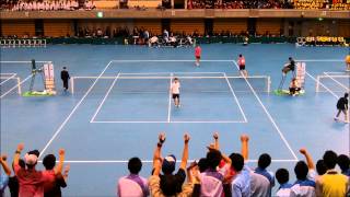 ★ソフトテニス　全日本高校選抜2014　男子　準決勝　東北高校ー中京高校２　船水(颯)・大津－立木・真野