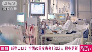 新型コロナ　全国の重症者1303人　過去最多を更新(2021年5月22日)