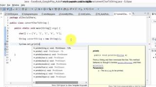 JAVA - Simple program convert CHARACTER to STRING - Example code