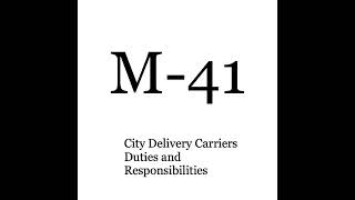 M-41: Chapter 9(Mail Count and Route Inspection)