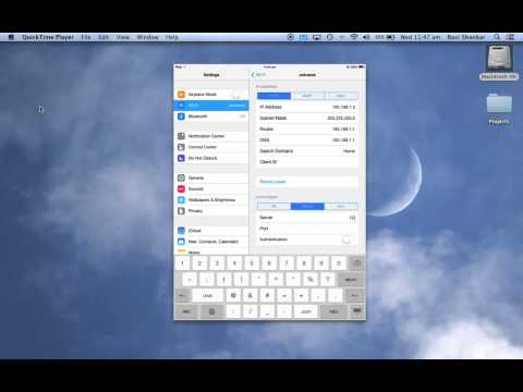 Enter proxy settings for WiFi network on iPad Enter proxy settings for WiFi network on iPad