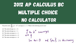AP Calculus BC Practice Exam 2012 - Multiple Choice questions 1-28
