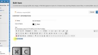 Creating a Hyperlink on Blackboard