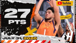 Devin Booker 27 Points 4 Ast Full Highlights | Suns vs Wizards | July 31, 2020