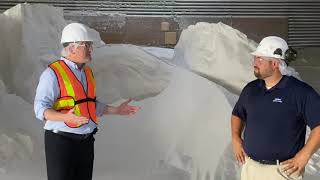 Mayor Dilkens tours Windsor Salt production facility