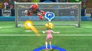 Mario and Sonic at The Rio 2016 Olympic Games  Football GamePlay  Team Peach vs Team Vector