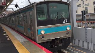 JR西日本 阪和線 205系 体質改善車 近ﾋﾈHI604編成 普通 東岸和田駅 発車