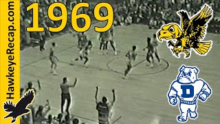 Iowa Hawkeyes vs Drake Bulldogs - College Basketball 12/22/1969 - Great Ralph Miller \