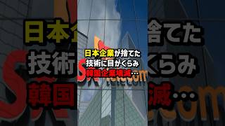 日本企業が捨てた技術に目が眩み韓国企業壊滅… #海外の反応  #日本  #韓国