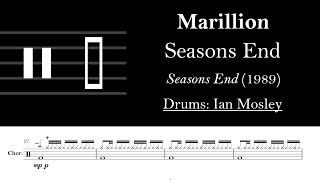 Marillion - Seasons End: Drum Sheet Music Transcription