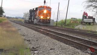 ULTRA RARE!!!! MUST SEE!!!! BNSF PASSENGER Train W/ MRL Unit/Cars @ Colebrook BC ES44DC 7387 Leading