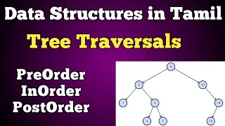 #17 Tree Traversals in Tamil | Data Structures | inorder | PreOrder | PostOrder | Tamil | examples