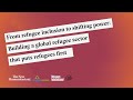 From refugee inclusion to shifting power: Building a global refugee sector that puts refugees first