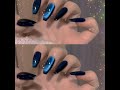 magnetic cat eye nail art design blue color cat eye nail gel polish