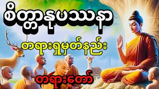 စိတ္တာနုပသနာ ဝိပဿနာရှုပွားနည်း ပါမောက္ခချုပ် ဆရာတော် ဒေါက်တာနန္ဒမာလာဘိဝံသ