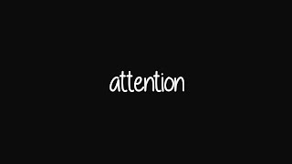 Charlie Puth - Attention (Lyric Video)