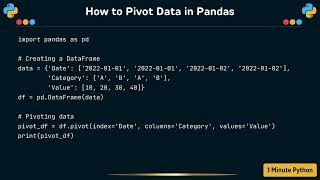 How to Pivot Data in Pandas