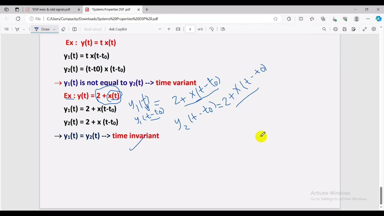 Sec 3 Systems Properties - Time Invariant & Time Variant - YouTube