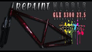 GALAXY GLX S300 27.5 2021 MTB / REPAINT MARBLE EFFECT USING SAMURAI PAINT