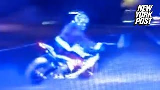 Man dressed as Santa Claus on motorcycle outruns police in Florida.