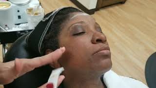 Face waxing with soft wax