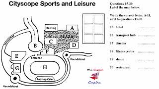 IELTS Listening Map with Answers and Script - Cityscope Sports and Leisure