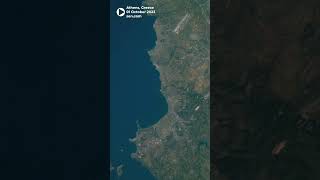 An interesting view of an interesting city: Athens from space in 4K 🏛️ #athens #earthfromspace