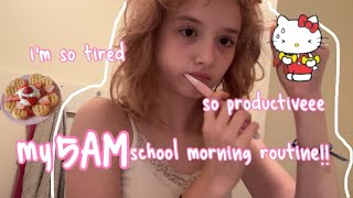 my PRODUCTIVE 5am high school morning routine *JUNIOR edition*