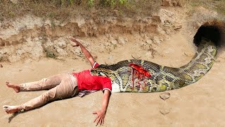 Primitive technology - Easy Snake Trap Using Big bottle & Chicken Catch Big Snake in Hole#snaketrap