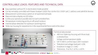 Power Engineering: Grid analysis and new controllable loads by LD DIDACTIC